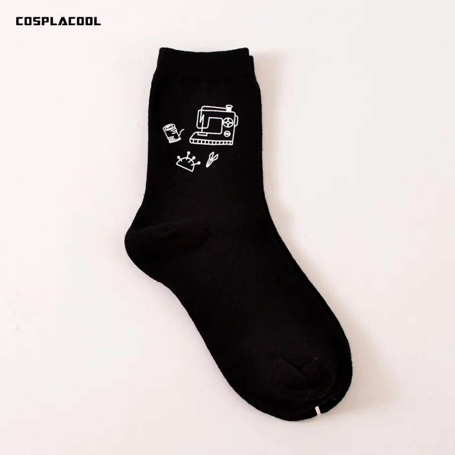 [COSPLACOOL] оригинальные модные носки с принтом женские ботинки шапкой цвет черный