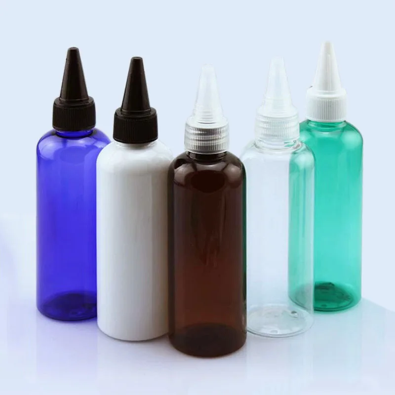 

50pcs/lot 10ml 15ml 20ml 30ml 50ml 60ml 80ml 100ml Empty Clear PET Plastic Dropper Bottles with Pointed Cap E Liquid Packaging