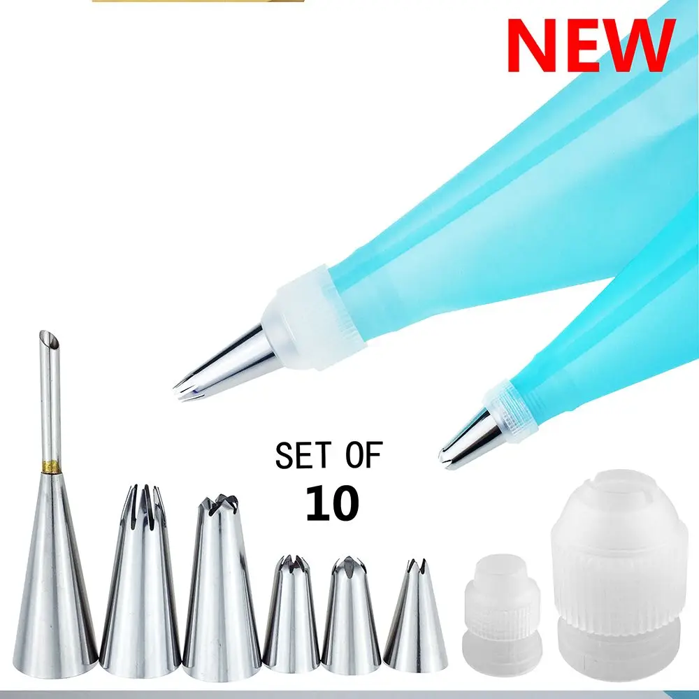 10 шт./компл. силиконовые кухонные аксессуары глазурь кондитерский мешок для