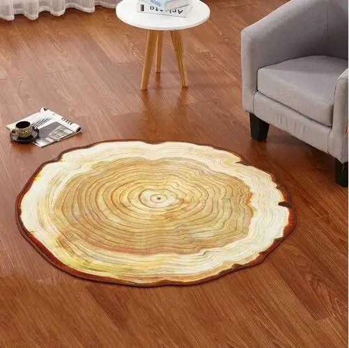 Новый Винтажный деревянный круглый ковер с кольцами для гостиной спальни