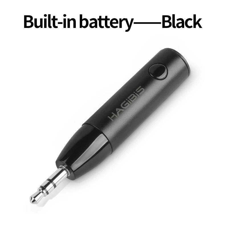 Hagibis 3,5 мм Aux Jack Беспроводной мини 4,1 Bluetooth приемник аудио Музыка адаптер для подключения внешних устройств к автомагнитоле бесплатно для наушников Динамик - Цвет: Black