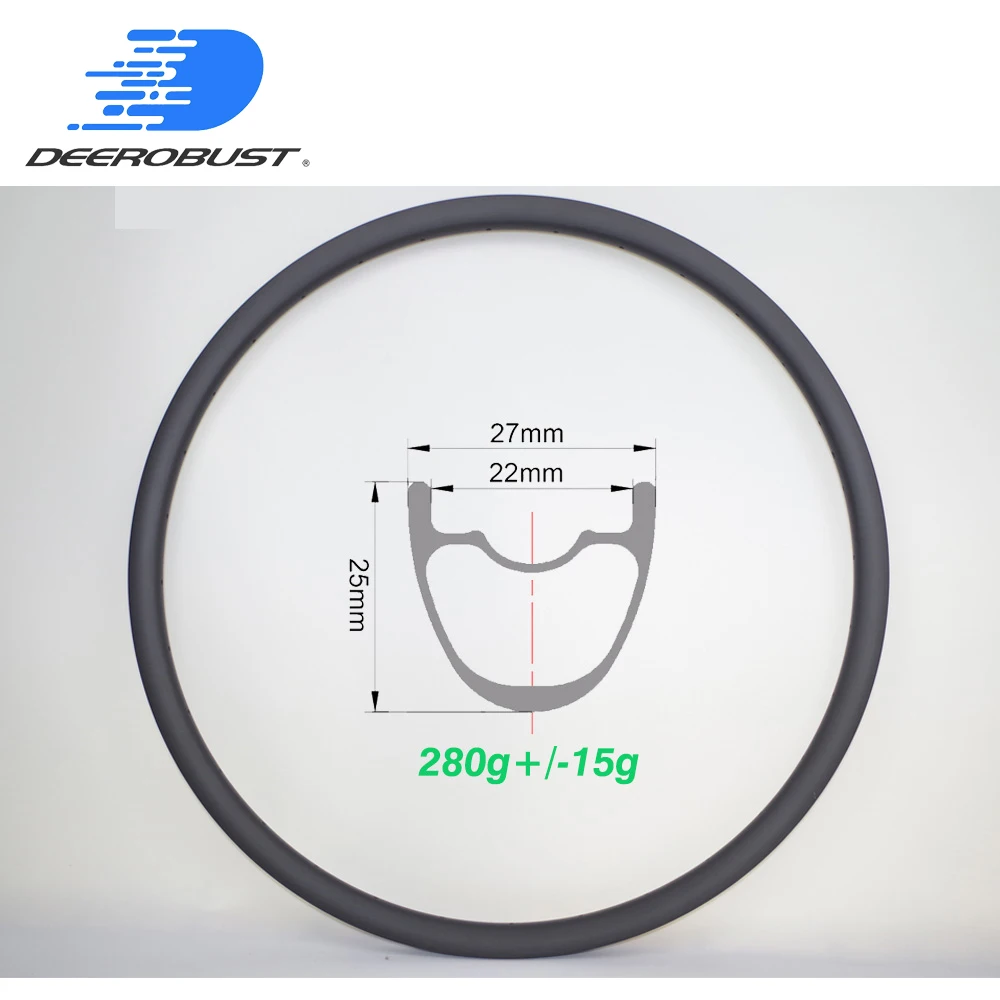 280g 29er карбоновые горные велосипедные диски 25 мм x 27 XC 29 дюймов MTB без крючка цвет