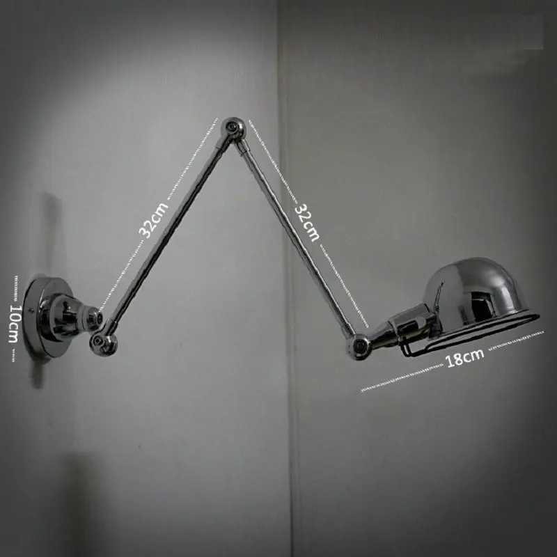 RetroIronWall LampSimple и ModernAdjustable поворотный кронштейн для настенные бра открытый