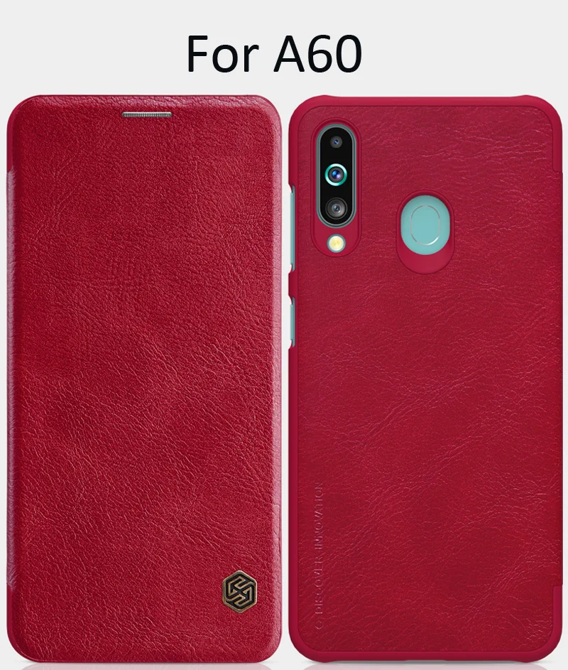 Nillkin Qin кожаный чехол-книжка с откидной Чехол Крышка для samsung Galaxy M20 M30 A30 A50 A70 M10 A40 A10 A60 A20 A20e