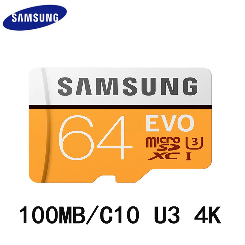 Оригинальный samsung EVO micro SD карта 32 ГБ microSDHC microSDXC C10 microsd карты памяти 64 Поддержка