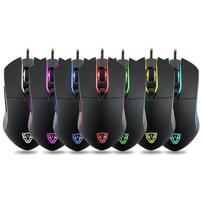 Motospeed V30 профессиональная игровая мышь USB Проводная оптическая мышь Регулируемое разрешение 3500 dpi RGB светодиодный подсветка для PC Gamer