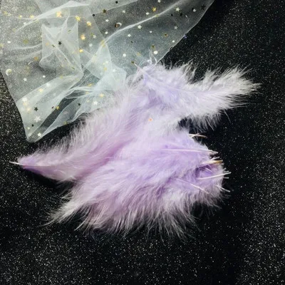 Light Purple 50pcs Перья индейки 4-6 дюймов 10-15 см куриные Шлейфы перья индейки Марабу для карнавала Хэллоуин Рождество DIY ремесло 50 шт - Цвет: Light Purple 50pcs