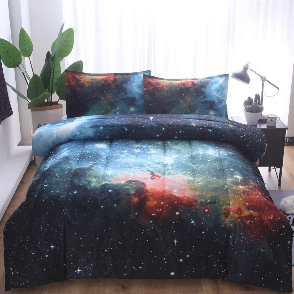 

Explosion models home textiles Europe and the United States 3D starry three-piece quilt cover bedding