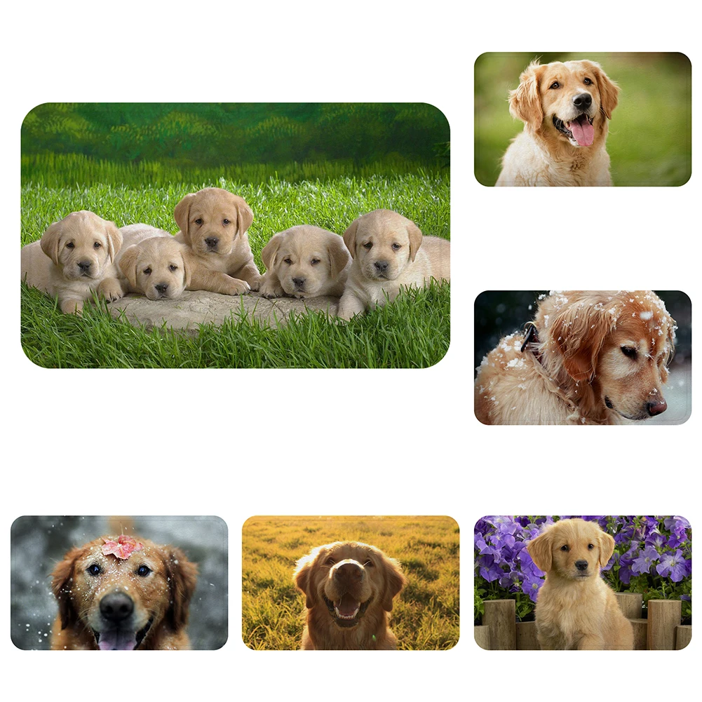 Коврик для ванной с изображением собаки золотистого ретривера собачки друзей
