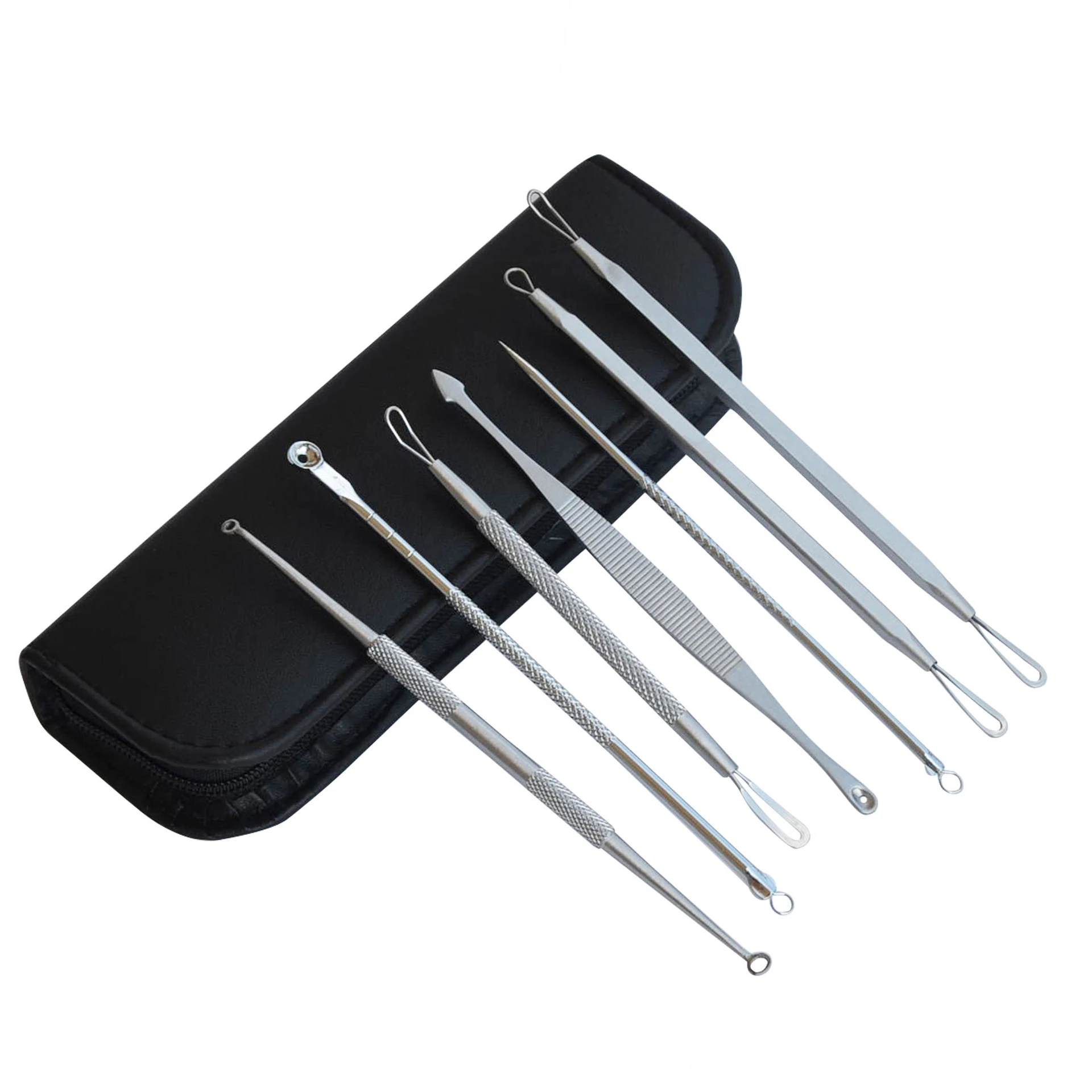 

7Pcs/set Blackhead Remover Tool Kit Facial Comedone Acne Needle Clip Pimple Tweezer Blemish Extractor ear Face Skin Care Tools