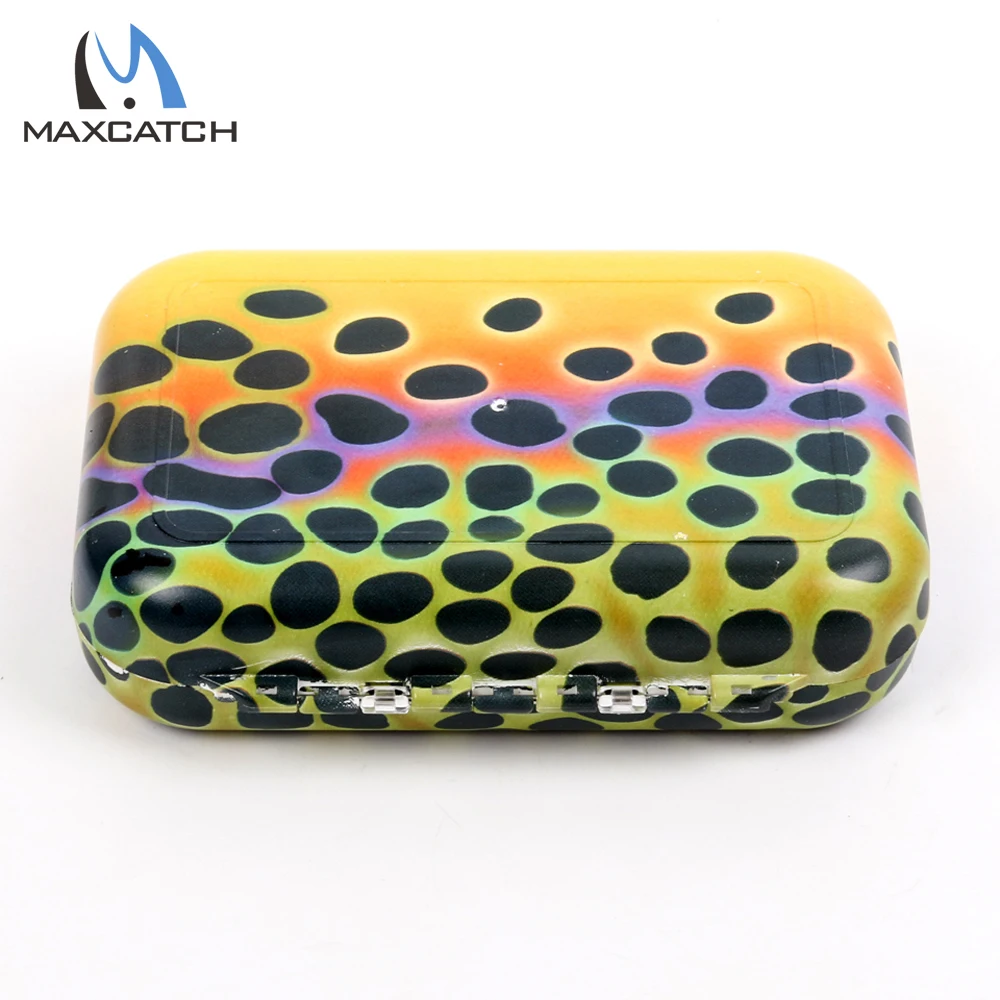 Maxcatch новая форель кожа Fly Рыболовная коробка с откидывающаяся вкладка щелевая