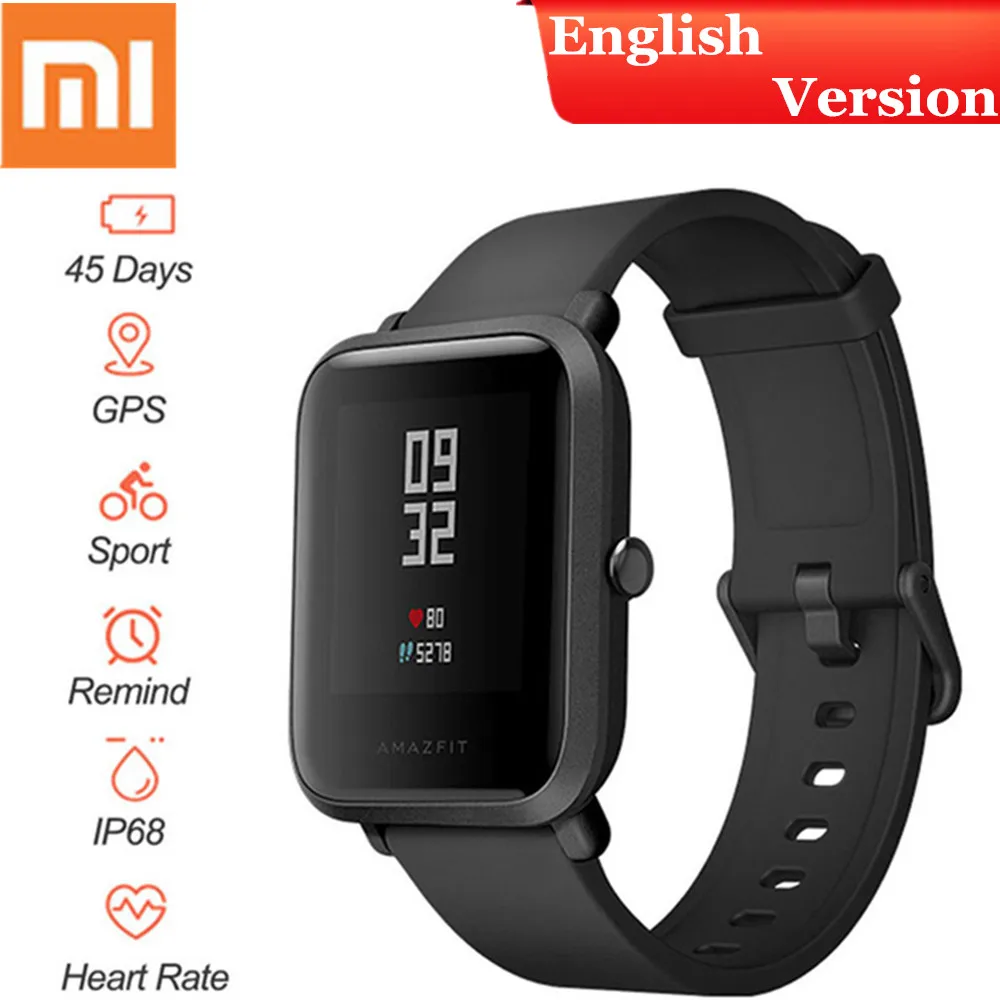 Английский Новый оригинальный Xiaomi Huami Amazfit умные часы Bip бит темп Lite Молодежная
