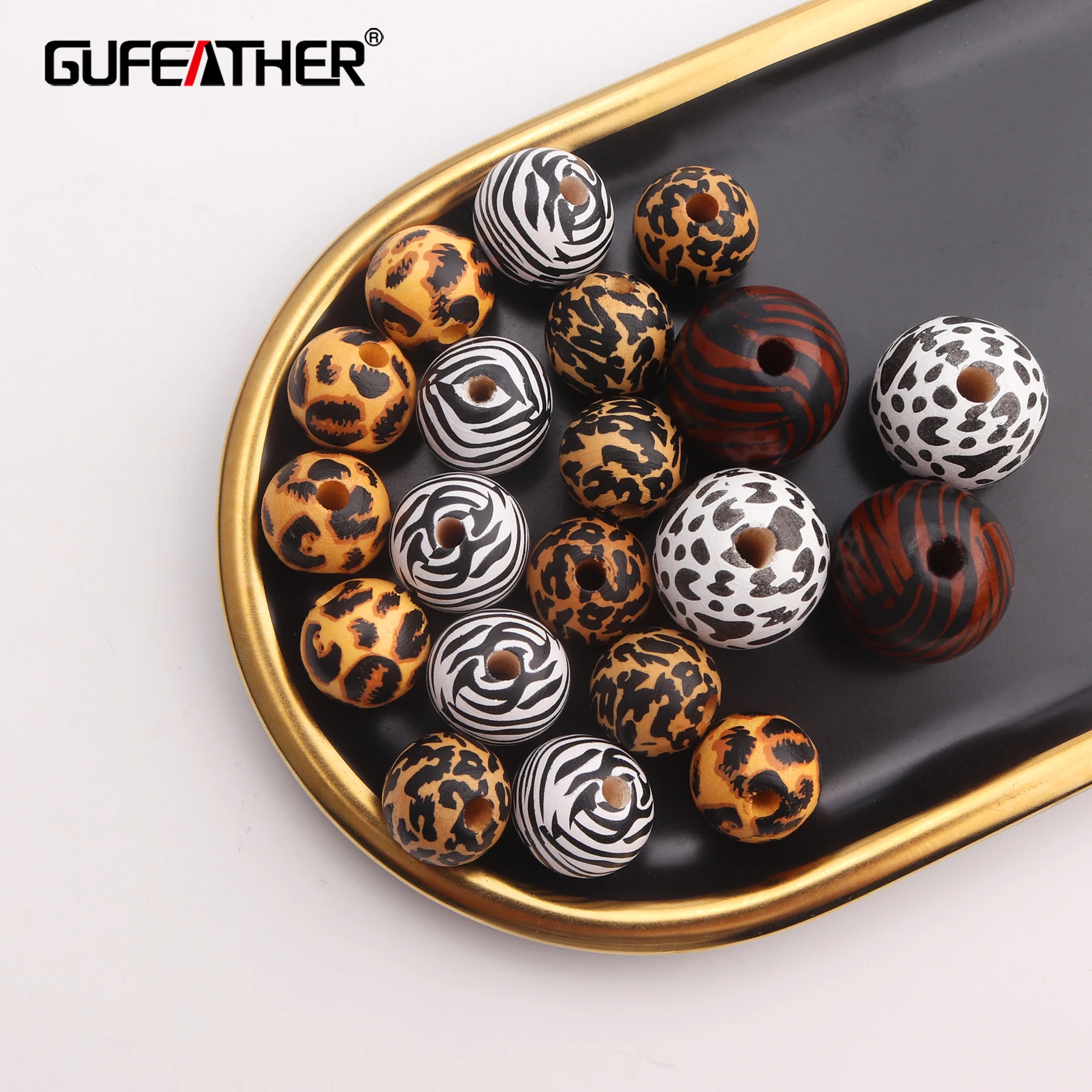 GUFEATHER M413 ювелирные аксессуары изделия diy кулон Леопардовый принт форма шарика