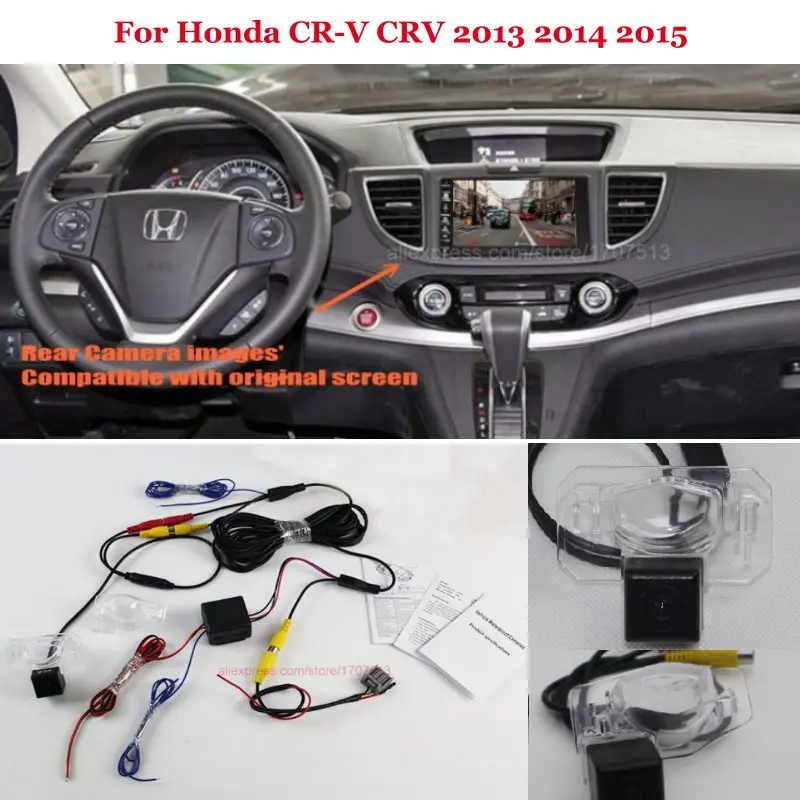 Камера заднего вида для Honda CR-V CRV 2013-камера заднего вида для автомобиля RCA и экран