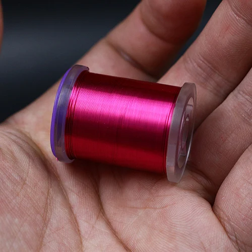 rose red 0.2mm PERSUADER well fine spooled 0,2 мм/0,3 мм медная проволока для завязывания мушек металлические нити для midge личинки nymph Сегментированная наживка ребристая - Цвет: rose red 0.2mm