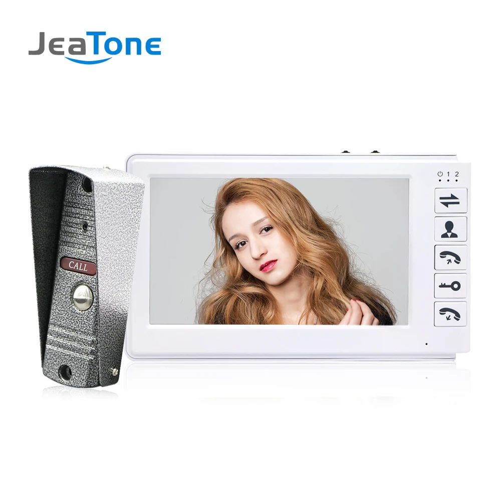 JeaTone 7inch Video Door Phone Video Intercom Doorbell 1000TVL IP65 Rainproof OSD Menu Security Home Access System Cheap Price