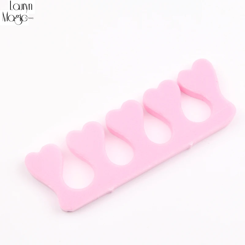 2 шт. 1 пара Розовый Nail Art разделители для пальцев ноги стопы Губка Мягкий гель УФ
