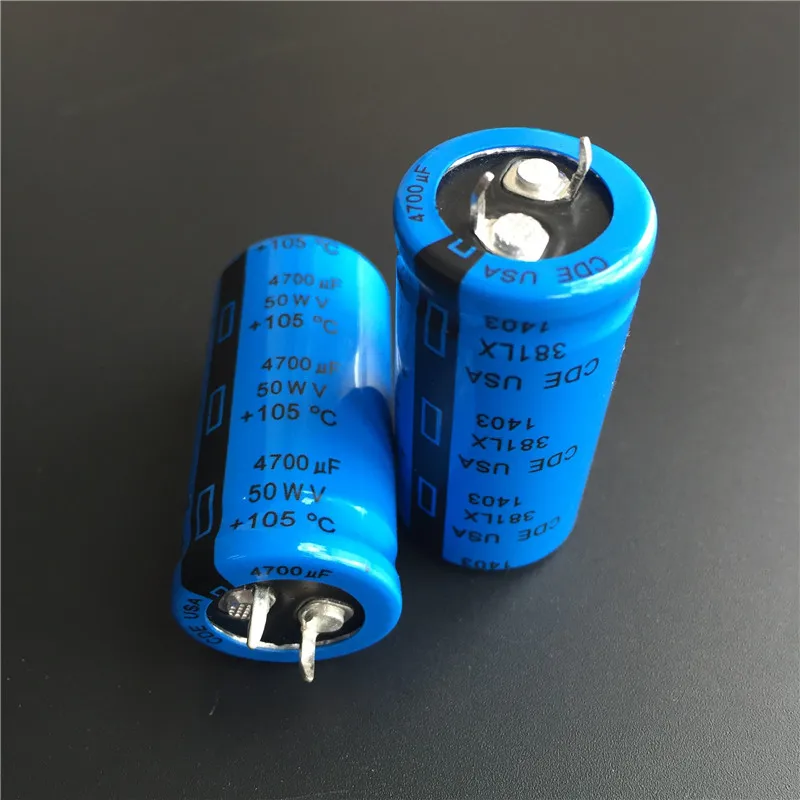 2шт 4700 мкФ 50В CDE 381LX 22x45 мм 50V4700uF оснастки PSU алюминиевый электролитический конденсатор