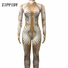 Детские штаны с геометрическим принтом тянущиеся Колготки Комбинезон к требованиям заказчика; Сверкающие стразы боди этап одежда для женщин праздновать блестящими кристаллами одежды, Рождественский Костюм