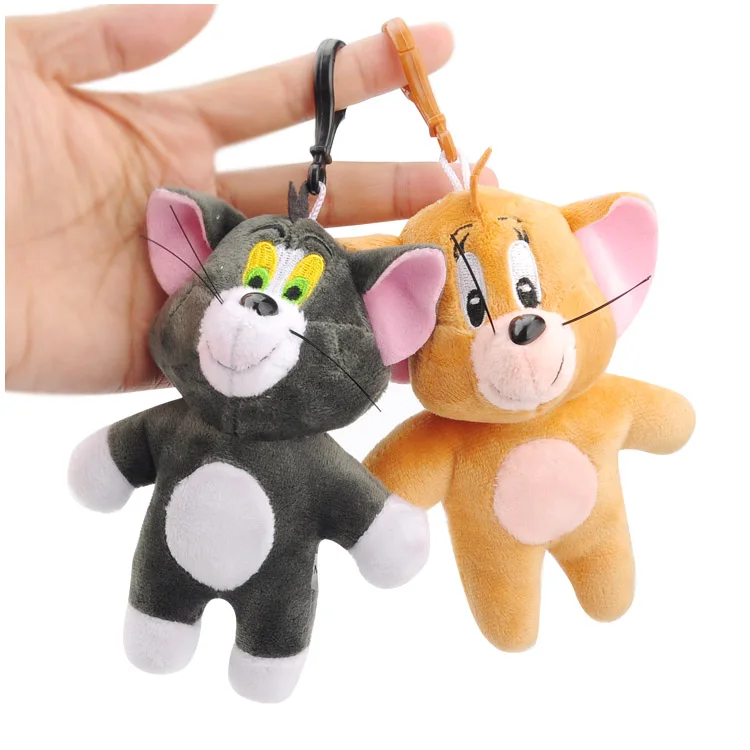 2pcs 2 шт. кошка Том и Джерри плюшевая игрушка в виде мыши куклы милые мягкие животные детские игрушки маленький кулон брелки коллекция мягкие игрушки подарок - Цвет: 2pcs