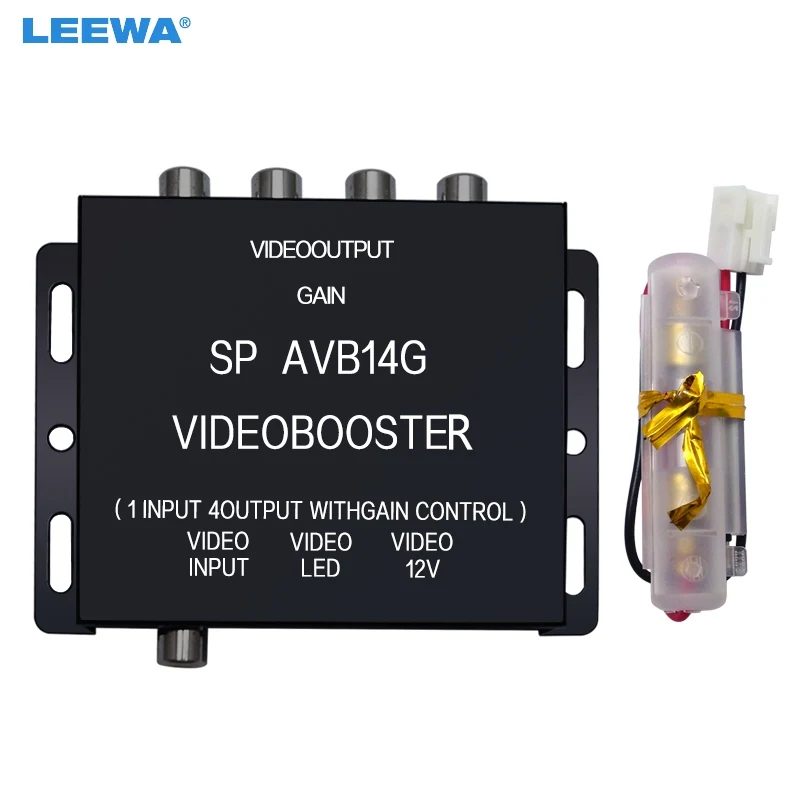 LEEWA 10 шт 12В авто 1 до 4 Выход видео сплиттер часть сигнала для DVD/LCD/TV монитор дисплей