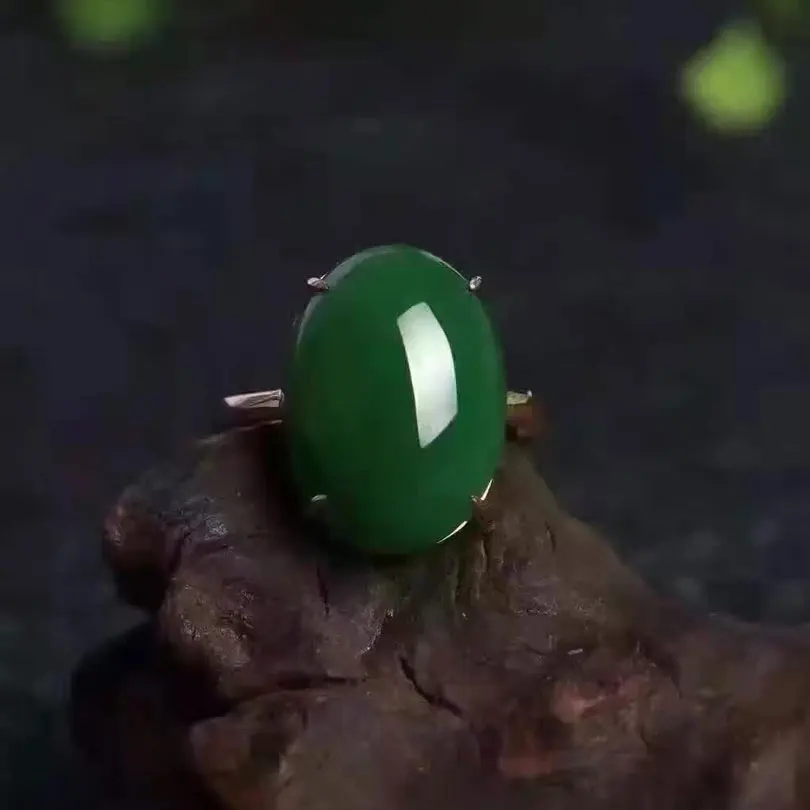 Женское кольцо ZHHIRY из натурального зеленого кольца яшмы реальные искусственные