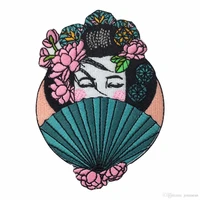 custom embroidery patch japan geisha iron on badge for clothing applique backpack motif personalized logo design custom service