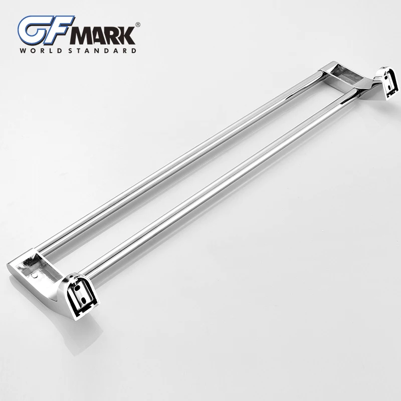 GFmark хромированный держатель для полотенец с двойным покрытием настенный вешалка