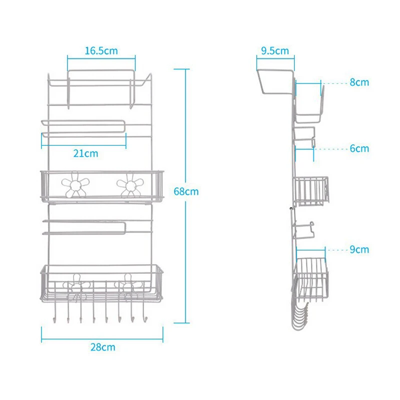 1 шт. белая Складная стойка для дома и улицы многофункциональная хранения полка