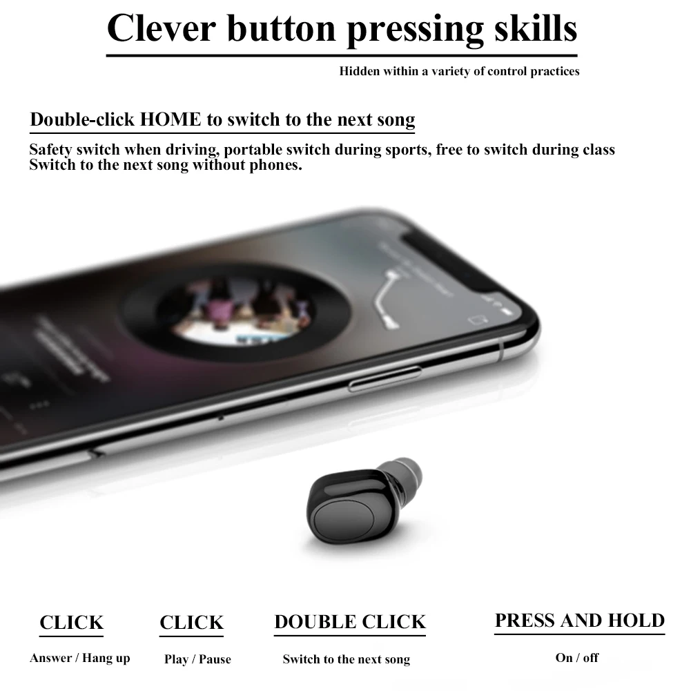 Новинка X11 Мини Bluetooth беспроводные наушники невидимые вкладыши гарнитура
