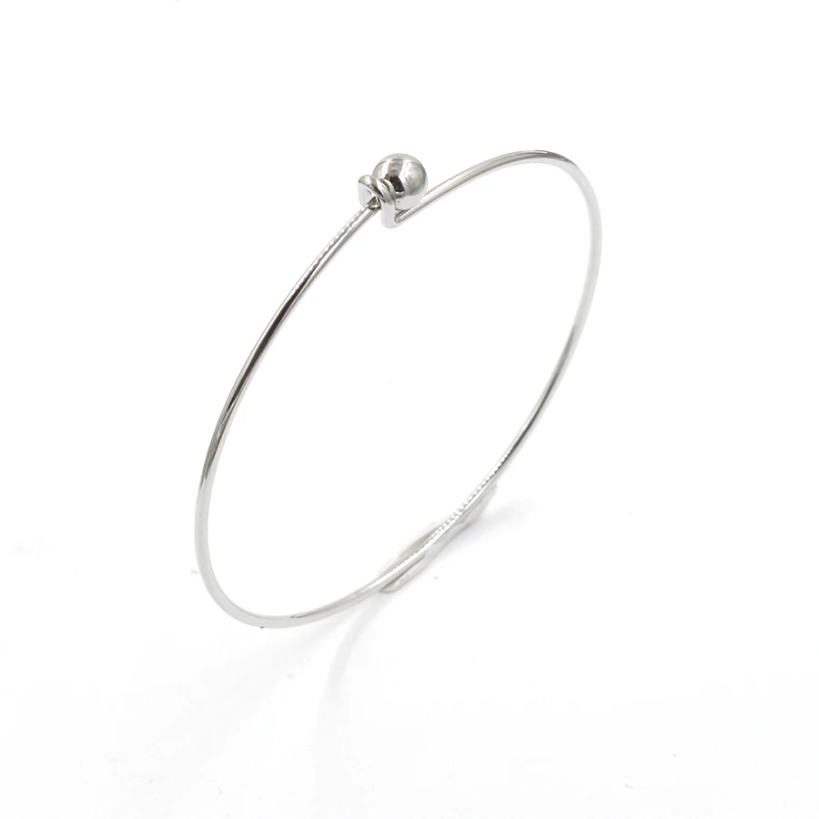 60mm steel color Fnixtar, проволока из нержавеющей стали, расширяемый браслет, база, регулируемый браслет, DIY Шарм, браслеты, внутренний диаметр 60 мм, 50 шт./лот - Окраска металла: 60mm steel color