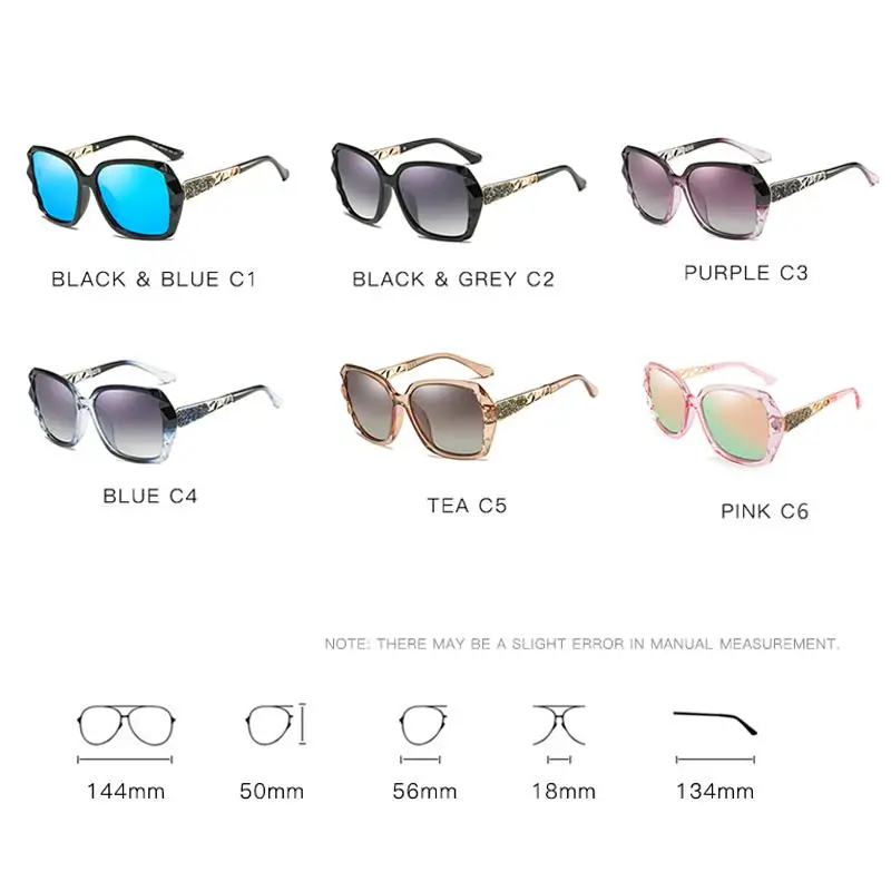 

Fashion Women Polarized Sunglasses Brand Diamond Frame Goggles Mirror Lens Hollow Legs Driving Oculos De Sol UV400 DesolDelos