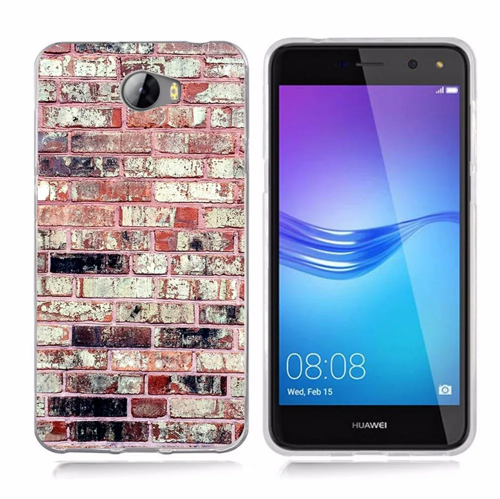 For Huawei P9lite/P8 Lite 2016 2017 Y5 II 2 Y5ii/Y6 Compact Tree Tower Scenery Soft TPU Silicone Pattern Clear Case B097 |