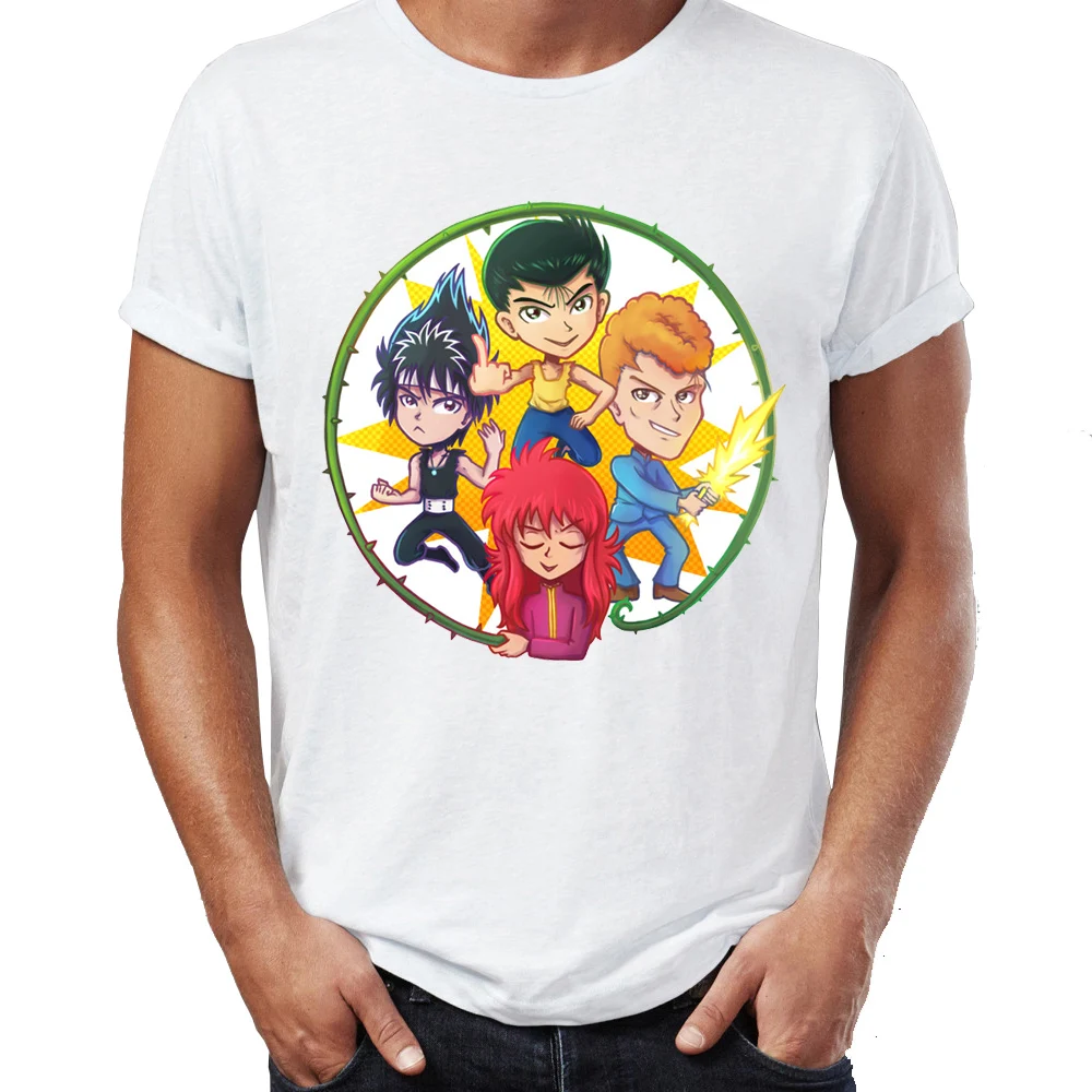 Мужская футболка с принтом Yu Hakusho манга Kurama Hie Yusuke | одежда