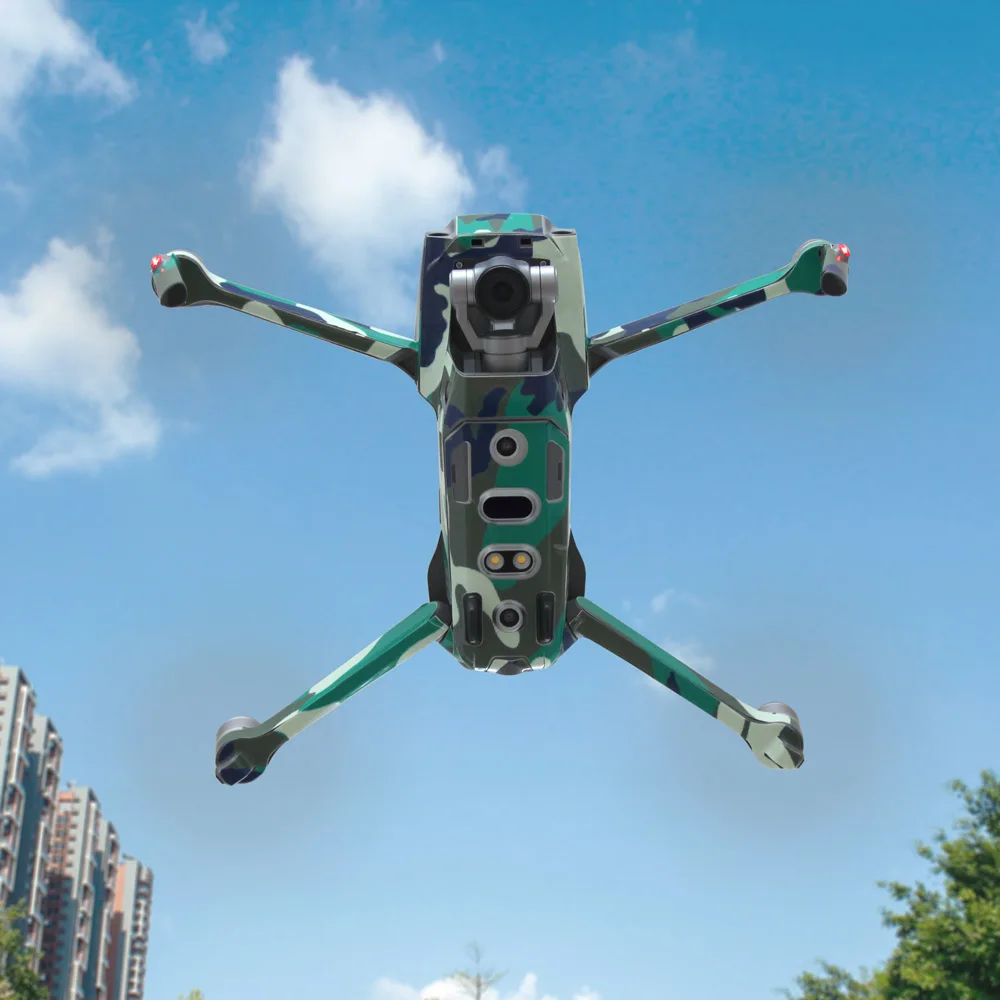 Зеленый камуфляж ПВХ Наклейка кожи Стикеры для DJI Мавик 2 Pro и зум Drone средства