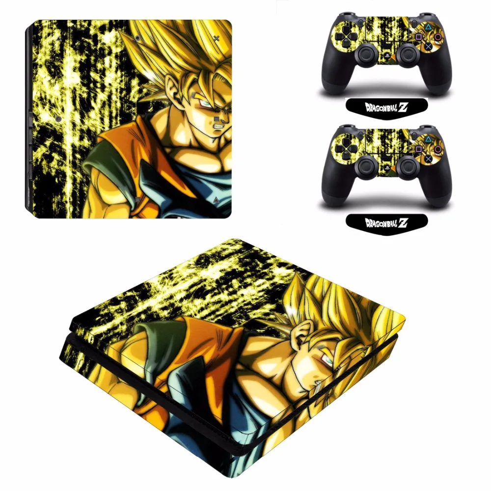 ARRKEO Dragon Ball Супер Сон Гоку виниловая обложка наклейка КОЖА Стикеры для sony PS4 playstation 4 Тонкий консоли 2 контроллеры Скины