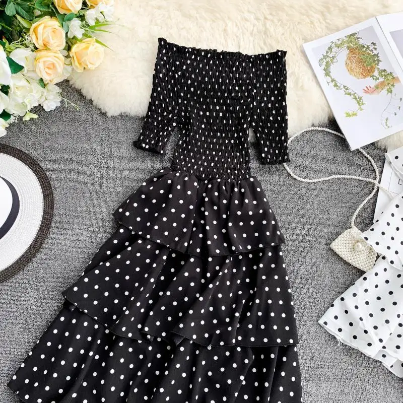 Новинка 2019 женское повседневное пляжное платье летнее с открытыми плечами