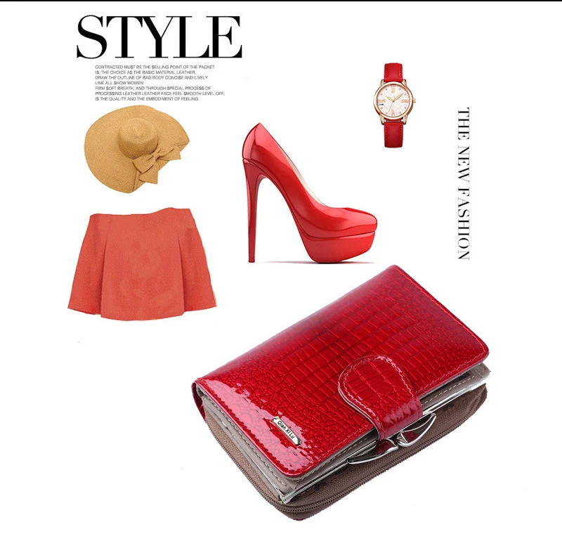 Модные женские короткие кошельки из лакированной кожи Карманный Кошелек для монет складной короткий кошелек держатель кредитной карты кошелек женский кошелек