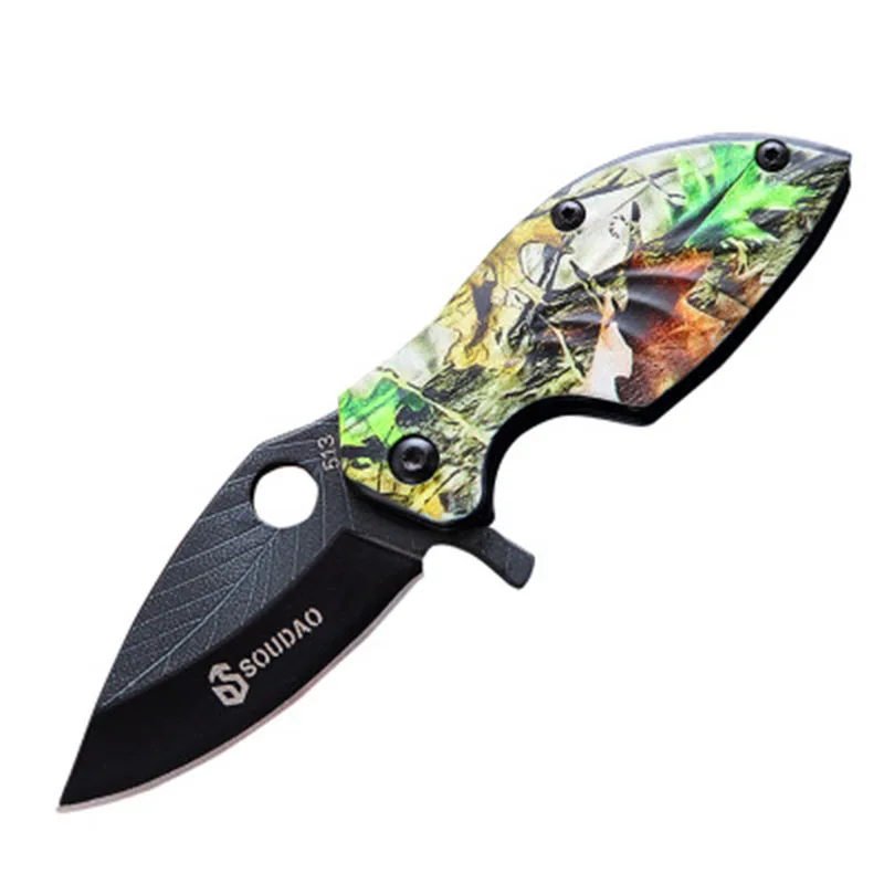 Мини Походный нож с нержавеющей ручкой для выживания многофункциональный