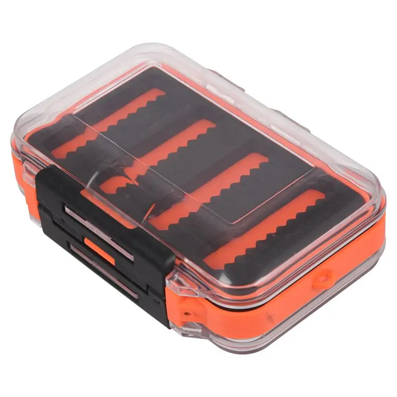 Double side Waterproof pocket Fly fishing box Slid foam insert Hold 170 flies