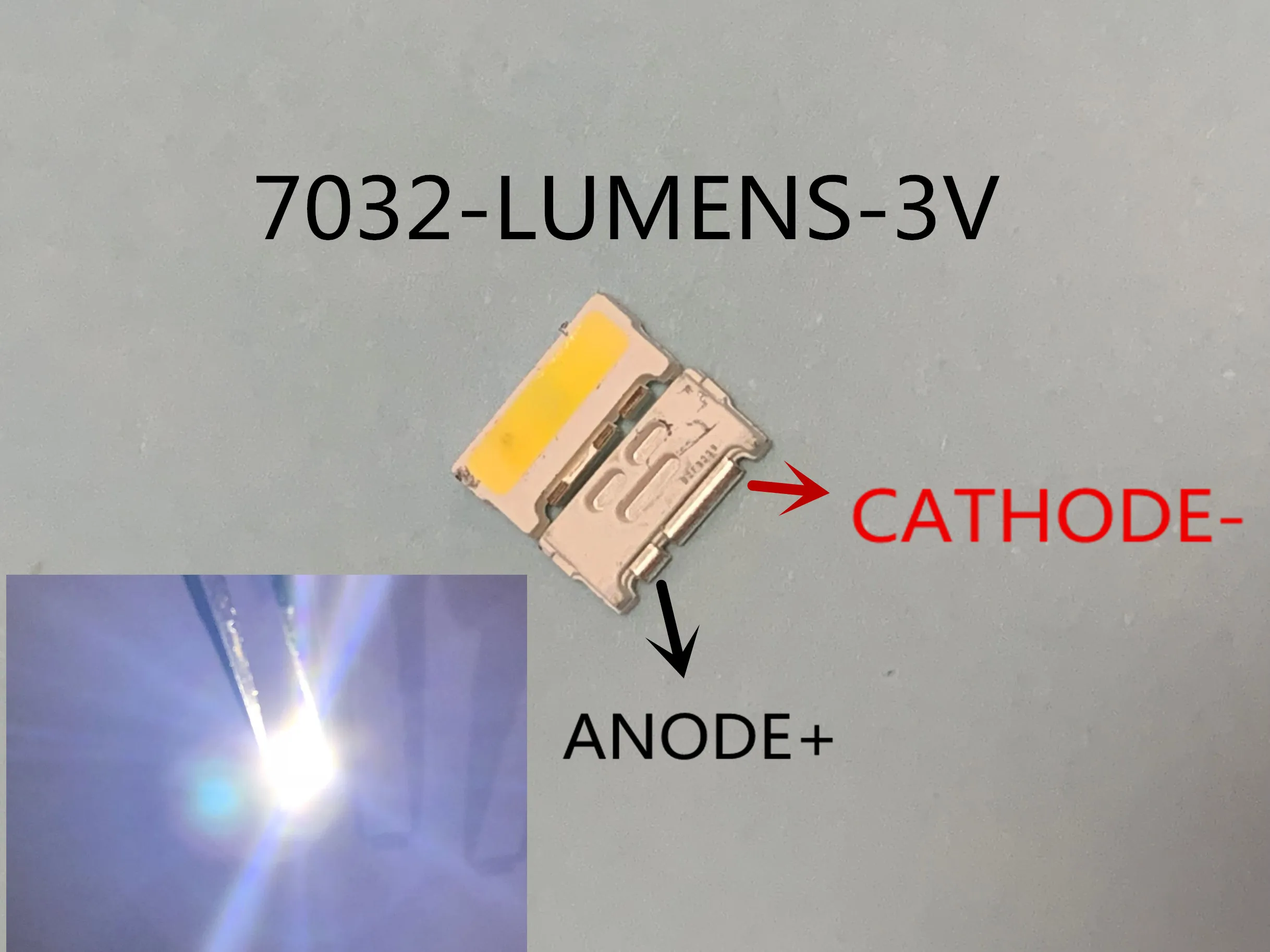 50 шт. люмен Светодиодная подсветка Edge LED вспышка для 0 7 Вт 3В 7032 холодный белый SAMSUNG