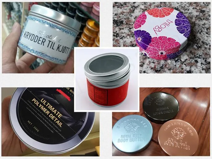 60 мл пустая алюминиевая баночка для крема олова Косметический бальзам губ