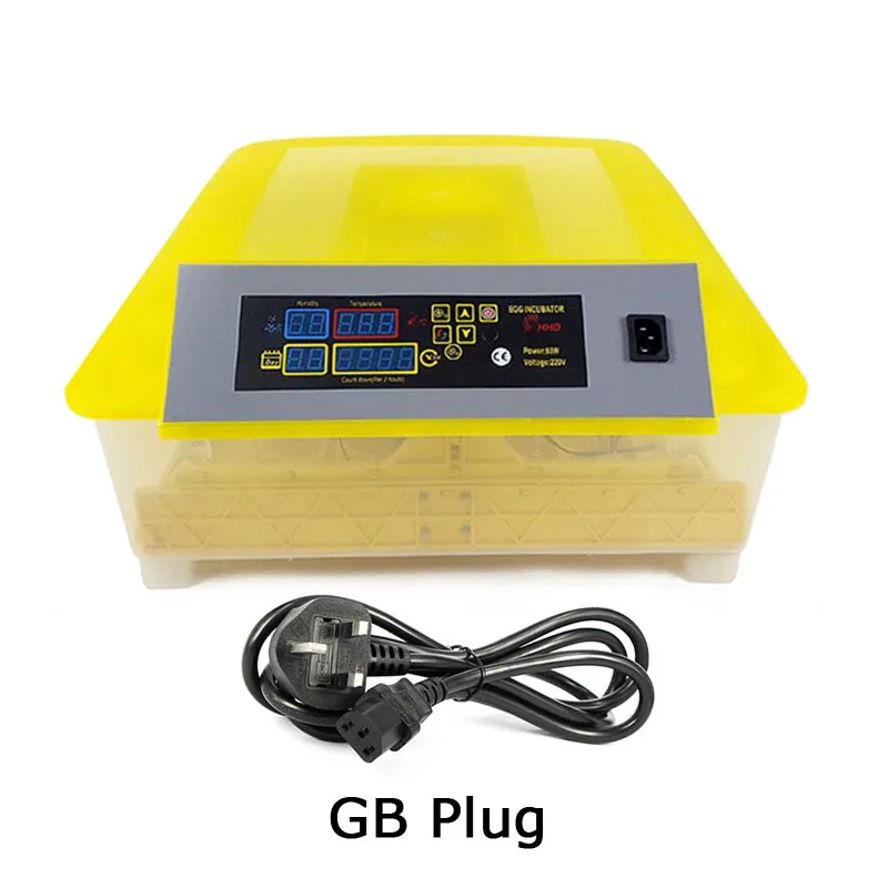 GB Plug YZ8-48 цифровой Брудер дешевый полностью автоматический куриный утиный термостат для яичного инкубатора для инкубации 48 гусиных перепелиных птиц птицы яйца - Цвет: GB Plug