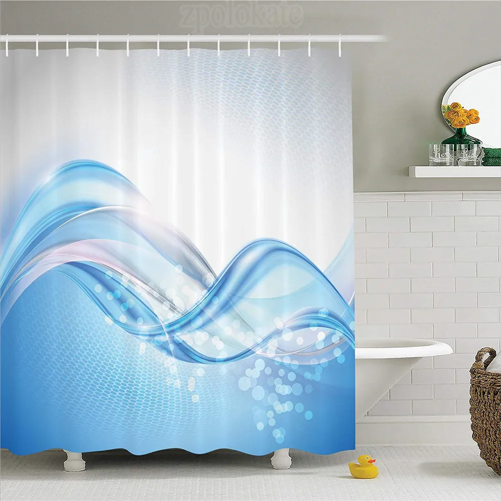 Абстрактный Декор Душ Шторы Современная волнистые Ocean Surfer Summertime тематические