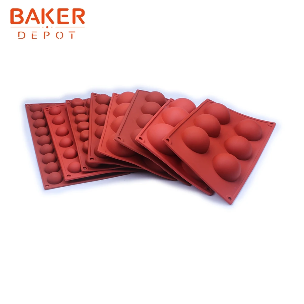 BAKER DEPOT dome силиконовая форма для торта, шоколада, круглых конфет, помадка, форма для пудинга, желе, льда, мыло, формы для торта, кондитерских изделий, инструмент для выпечки