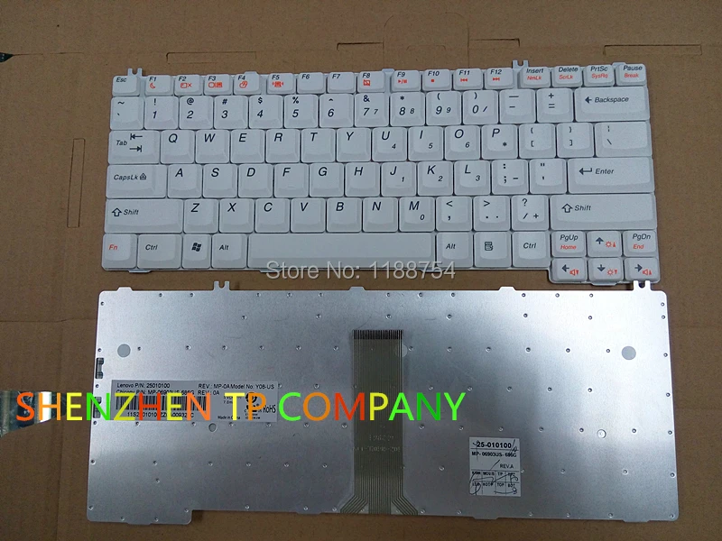 Новая клавиатура для ноутбука Lenovo 3000 C100 C200 F31 F41 G430 G450 G530 A4R N100 N200 Y430 C460 C466 C510 белая
