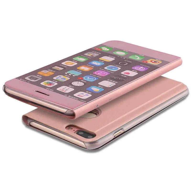 Роскошный умный зеркальный кожаный флип-чехол с подставкой для Iphone 11 6S 7 8 Plus