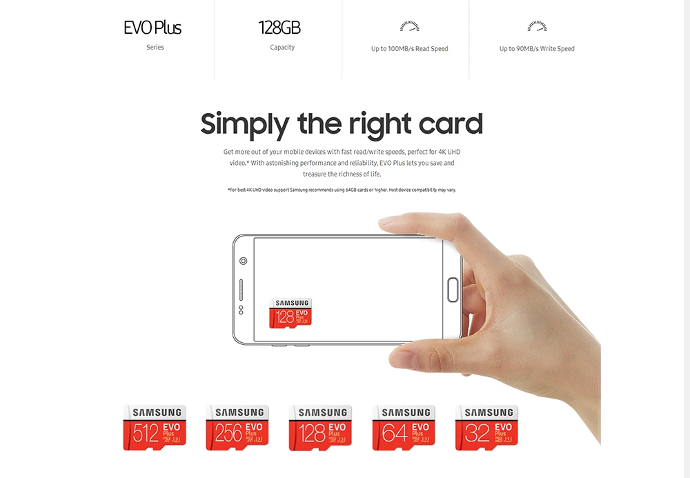 Карта памяти SAMSUNG Micro SD 32 Гб 64 Гб 128 ГБ 256 ГБ U3 U1 4K SDHC SDXC класс EVO+ класс 10 C10 UHS TF карты транс флэш microsd