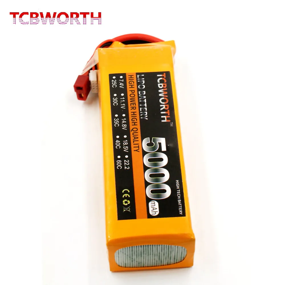TCBWORTH 4S Радиоуправляемый вертолетный Липо Аккумулятор 14 8 V 5000mAh 35C для