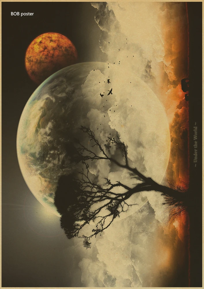 Аполлона 11 посадка на Луну в винтажном стиле ретро плакат крафт бумага дома